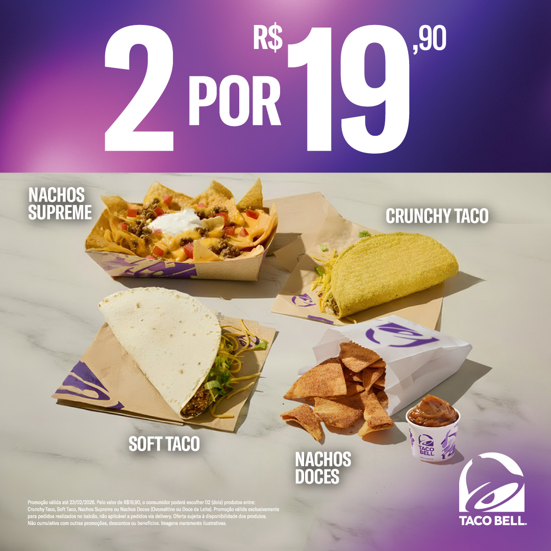 Taco Bell - 2 por R$ 19,90